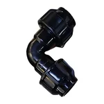 63Mm Two Cap Plastic Comp Elbow-Quick Connector, High Pressure Resistance,  Irrigation Watering Fittings (Pack Of 2)