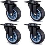Heavy Duty 63 mm / 2.5 inch Pack Of 4 Swivel Type Plain Bore PU Caster Wheel