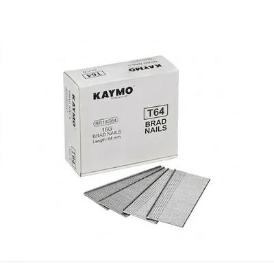 Kaymo 16G 64mm 2.8mm Crown T-Series Brad Nails Structural(Pack-1)
