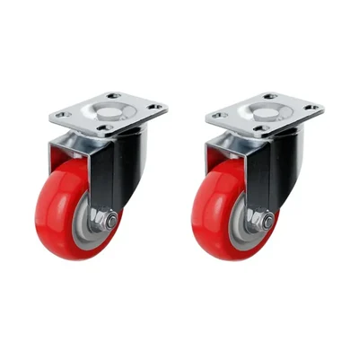Heavy Duty 6 inch Movable Type PU Caster Wheel, 650 kg Load Capacity(Pack-2 pcs)