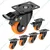 Heavy Duty 650 lbs 360 Degree Rotation 2 Lock With Swivel & 2 Swivel Plate Type Caster Wheel Combo (Pack of 4)