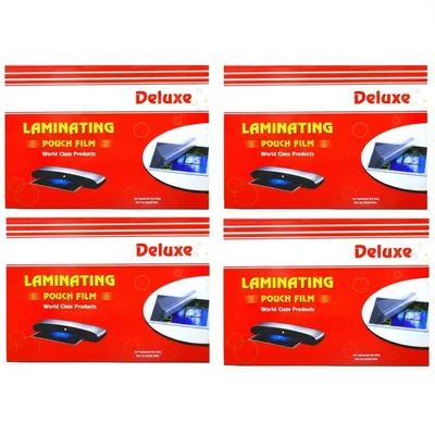 Premium Quality 65 x 95 mm & 125 Micron Laminating Sheet Pouch, 100 pcs per Pack (Pack of 4)