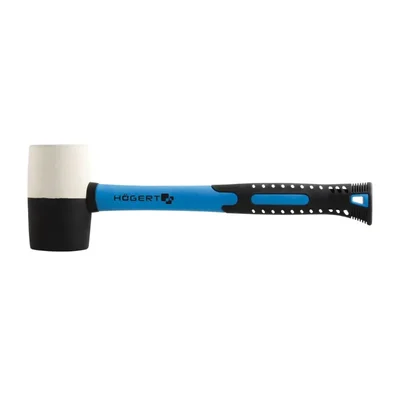Högert Technik HT3B052 680g Dual Face Rubber Mallet – Non-Marking Tiling & Paving Hammer with Fibreglass Handle