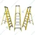 Youngman FRP Fiberglass 5-Step Swing Type - Platform Ladder Including Tool Storage Platform at The Top (5 Steps + Platform)