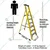 Youngman FRP Fiberglass 5-Step Swing Type - Platform Ladder Including Tool Storage Platform at The Top (5 Steps + Platform)