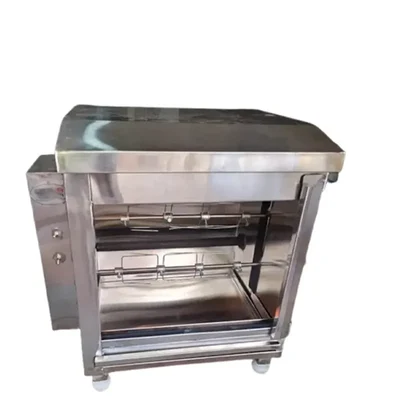 6 Birds Gas Operated Chicken Grill Machine with 2 Skewers for Hotel Purpose