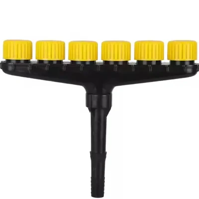 OUTO Garden 6 heads Sprinkler Nozzle with Adjustable Water Pressure Sprayer for Gardening Purpose