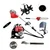 Heavy Duty 35 CC 4 Stroke 6 in 1 Multi Attachment Backpack Brush Cutter | Grass Cutting Machine With Accessories