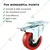 Prakash 6 Inch With 2.5mm thickness Safety Brake  Swivel Type 2 Pcs Medium Duty Castor Wheel