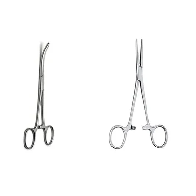 Forgesy 6 Inch Stainless Steel Artery Forceps Straight And Curved Lab Surgical Instrument