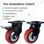 Prakash 6 Inch Heavy Duty 8 mm Thickness 2 Pcs Swivel & 2 pcs Safety Break Swivel Type Caster Wheel 