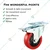 Prakash 6 Inch With 3 mm thickness Safety Brake  Swivel Type 2 Pcs Heavy  Duty Castor Wheel