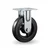 Heavy Duty 6 inch Fixed Type Roller Bearing CI & Rubber Caster Wheel