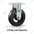 Heavy Duty 6 inch Fixed Type Roller Bearing CI & Rubber Caster Wheel