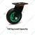 Heavy Duty 6 inch / 150 mm Swivel Type Double Ball Bearing Solid Rubber Green Caster Wheel
