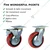 Prakash 6  Inch Heavy Duty 2 Swivel Type & 2 Swivel Safety Brake Type Caster Wheel ( Thickness 5.5 mm)