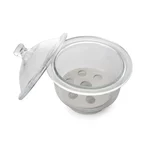 Labico 6 Inch Borosilicate Glass Desiccator with Cover Knob & Porcelain Plate for Sample Drying and Preservation