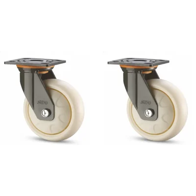 Heavy Duty 400 kg Load Capacity 2 pcs 6 inch (150 mm) Swivel Type PP Caster Wheel