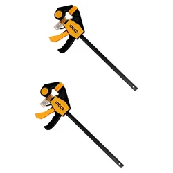 INGCO 2 pcs 6 Inch Quick Bar Clamp, 60Kg Max Clamp Force (HQBC01601) 