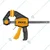 INGCO 2 pcs 6 Inch Quick Bar Clamp, 60Kg Max Clamp Force (HQBC01601)