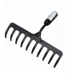 Global Nature Agro 10 Tine Garden Rake Without Handle, 10 Inch Blade, Metal Manual Rake For Home, Farming & Gardening