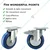 Prakash Pack Of 4 Medium Duty 150 x 38 MM Swivel & Swivel With Brake Type Caster Wheel