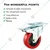 Prakash 6 Inch With 2.5mm thickness Safety Brake Swivel Type 2 Pcs Medium Duty Castor Wheel