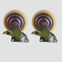 Suwas Trolley 6”x 2” 300Kg /Wheel Loading Capacity 2 Pcs Nylon Swivel With Brake Type Castor Wheel With 6 Month Warranty