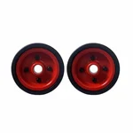Heavy Duty 150 x 50 MM / 6 x 2 Inch High Quality Solid Rubber Wheel Without Ball Bearing ( Pack of 2 )