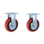 Prakash 6 Inch Heavy Duty Fixed Type Caster Wheel, 150-180 kg Load Capacity Per Wheel