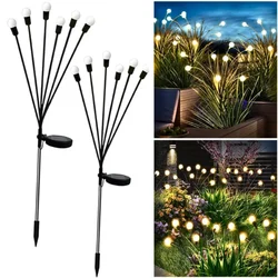 Solar Garden 6 LED Copper Wire Outdoor Flower Firefly Outdoor Lighting Mode Designed to Enhance Your Garden And Lawn