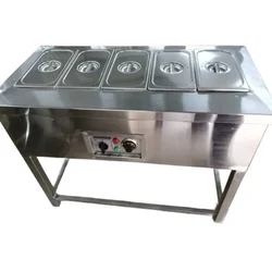 Premium 5 Pots 6 Litres Electric Operated 1/3 Bain Marie with Stand For Buffets, Canteens, Hotels, Catering
