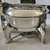 Stainless Steel 6 Ltr Plain Round Hydraulic Chafing Dish with Half Glass Lid