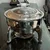 Stainless Steel 6 Ltr Plain Round Hydraulic Chafing Dish with Half Glass Lid