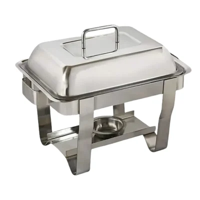 Rectangle Shape 6 Ltr Chafing Dish Stainless Steel Body, Suitable for Hotel Use