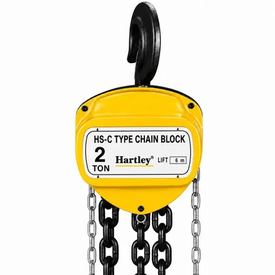 Hartley 2 Ton 6 Meter 6mm Chain Single Fall Manual Chain Pulley Block Hoist
