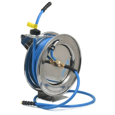 Zephyr 6 mm 15 m Stainless Steel Auto-Retractable Air Hose Reel (ZAR0615SS) with 1 Year Warranty