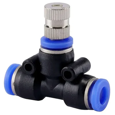 6mm Brass Atomization Fogger Nozzle with Tee Connector For Misting, Cooling, Garden & Greenhouse (Pack Of 1)