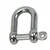 TUFLIFT 6 mm Commercial Screw Pin Type Stainless Steel D Shackle(Pack-1 pc)