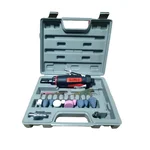 Techno 15 Pcs Mini Air Die Grinder Kit With Accessories, 22000 RPM Speed (AT 7032 BK)