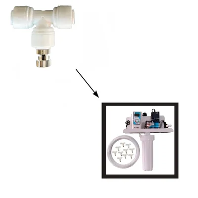 Simar Agro 6MM Quick Pushing Nozzles And 1/4 inch (0.635 cm) Three Way T Connectors For Mist System (Pack Of 5)