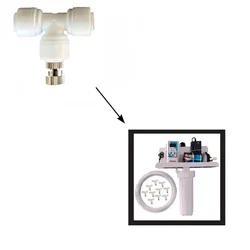 Simar Agro 6MM Quick Pushing Nozzles And 1/4 inch (0.635 cm) Three Way T Connectors For Mist System (Pack Of 5)	