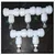 Simar Agro 6MM Quick Pushing Nozzles And 1/4 inch (0.635 cm) Three Way T Connectors For Mist System (Pack Of 5)