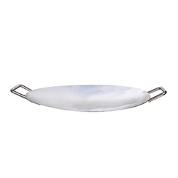 Commercial 6 mm Round Tawa Platter of 16 inch Diameter, Stainless Steel Body, for Catering Purpose