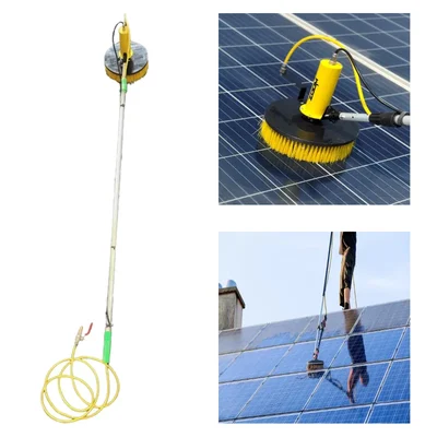 Motorized Solar Panel Wet Cleaning Brush With 6 Mtr Telescopic Pole with battery by Zoom solar
