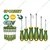 Jadever 6Pcs CR-V Precision Screwdriver Set SL3-PH2 JDSS1206