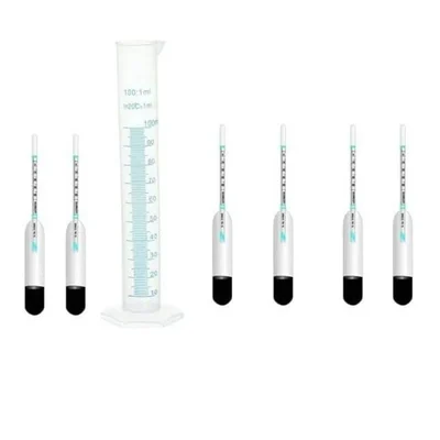 SBT Instruments 6pcs Milk Lactometer and 100ml Cylinder for Checking Milk Purity within a Minute