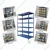 Alija 78 x 41 x 18 Inch 6 Shelves Blue Color Multipurpose Storage Rack (22 Gauge Shelves & 16 Gauge Angle)