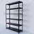 ALIJA 87 X 48 X 12 Inch 6 Shelves Multipurpose Storage Rack With Accessories (22 Gauge Shelves, 16 Gauge Angle)(Color-Black)