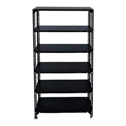 ALIJA 72 x 35 x 15 Inch 6 Shelves Multipurpose Storage Rack With Accessories (22Gauge Shelves, 16 Gauge Angle)(Color-Black)